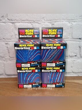 NeeDoh Nice Cube Swirl USA Squishy 4th of July Bundle